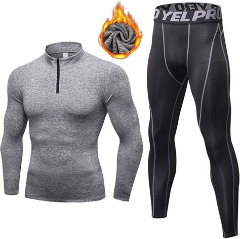 Ropa interior térmica de invierno para hombres Long Johns Set Elastic