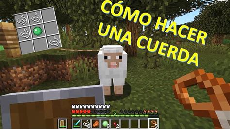 C Mo Hacer Una Cuerda En Minecraft Youtube