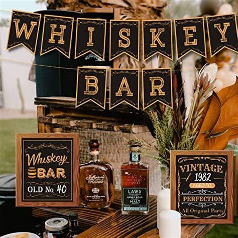 Whiskey Bar Decoration Kit Diy Whiskey Bar Sign Aged To Perfection