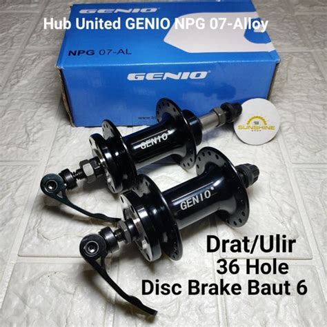 Jual Hub Freehub Hole United Genio Npg Al Drat Ulir Disc Brake