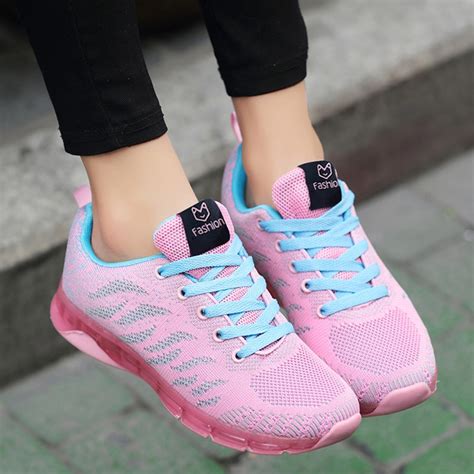 Zapatillas De Correr De Malla Transpirable Para Mujer Zapatos