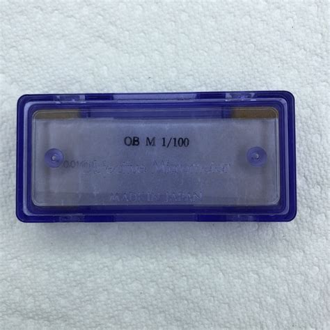 OB M 1 2F100 Microscope Stage Objective Micrometer Calibration Slide