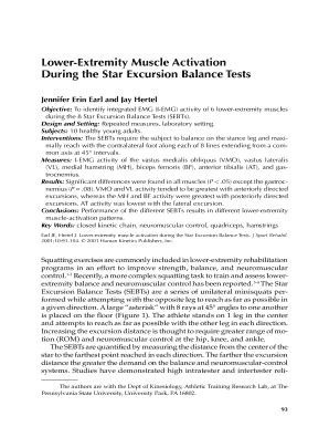 Fillable Online Lower Extremity Muscle Activation During The Star