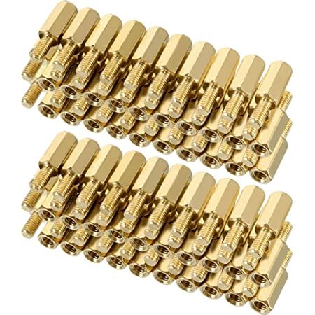 Amazon Uxcell 100pcs M3 9 6mm Female Male Thread Brass Hex