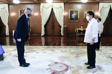 President Rodrigo Roa Duterte Receives The Credentials Of The Resident