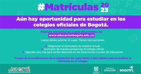 Pasos Para Consultar Los Cupos Disponibles En Colegios Oficiales