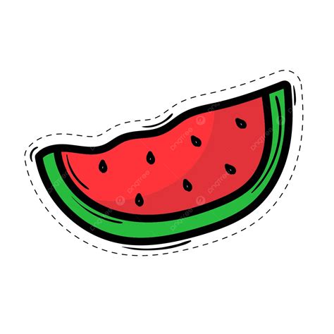 Slice Of Watermelon Sticker Vector Slice Watermelon Sticker Png And