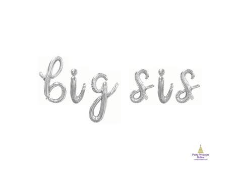 Big Sis Cursive Letter Balloon Banner Gold Rose Gold And Etsy