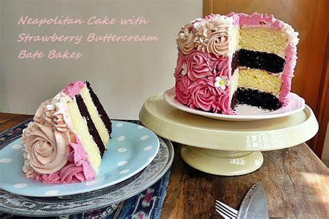 Bate Bakes Neapolitan Rose Cake With Strawberry Buttercream