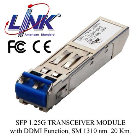 LINK SFP 1 25G TRANSCEIVER MODULE With DDMI Function SM 1310 Nm 20 Km