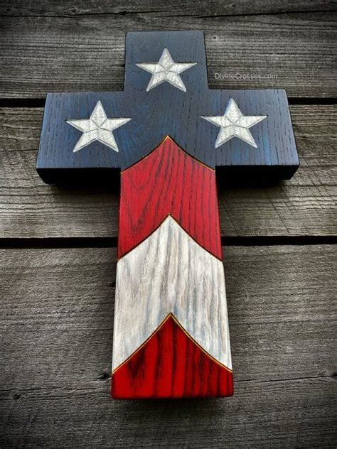 Flag Crosses DivineCrosses Flag Painting Wooden Crosses Diy