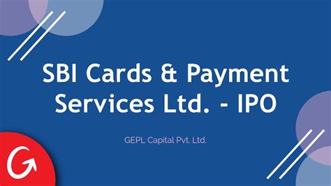 SBI Card Payment Services Ltd IPO YouTube