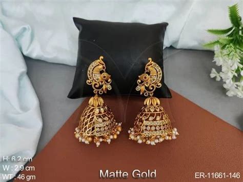 Manek Ratna Bead Design Kemp Jewelry Matte Gold Polish Designer Cluster