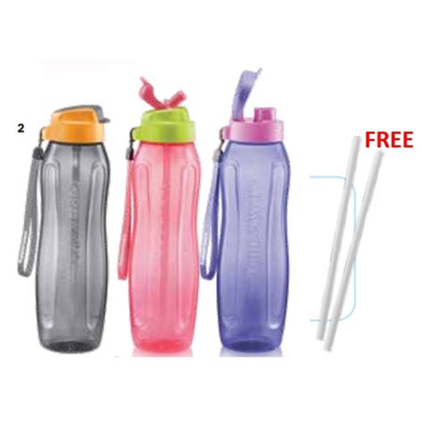 Tupperware Slim Eco Bottle 1l 3pcs Shopee Malaysia