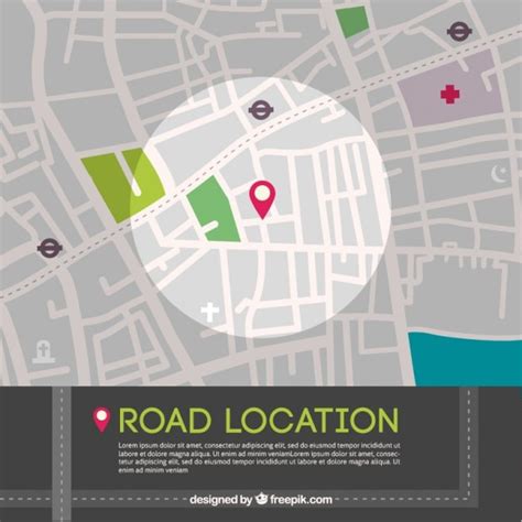 Gráfica De Mapa De Localización De Calle Vector Gratis