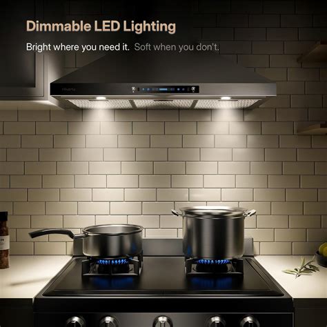 Snapklik.com : HisoHu Wall Mount Range Hood 36 Inch, Ductless/Ducted