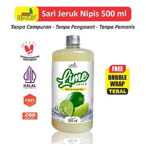 Jual Suur Lemoen Sari Jeruk Nipis Murni Pure Lime Juice Ml