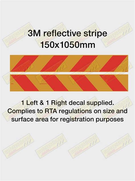 Warning Pair Of Diagonal Reflective Stripes | Safety Stickers | Safety Decals