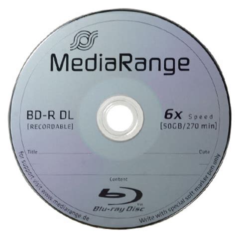 Mediarange Blu Ray Bd R Dual Layer Gb Labelled X Pcs In