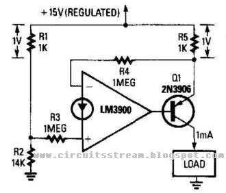 Simple Fixed-Current Regulator Circuit Diagram | Electronic Circuit Diagrams & Schematics