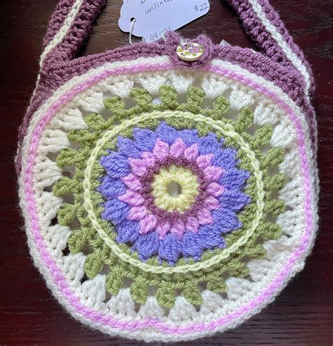 Round Crochet Bag With Long Strap Etsy Canada In 2022 Crochet Bag