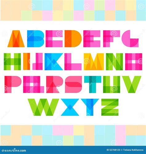 Geometric Shapes Alphabet Letters Stock Vector Illustration Of Book