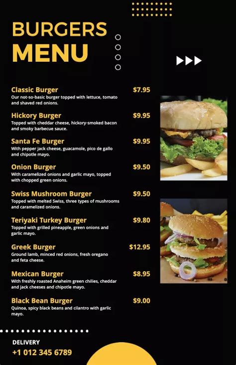 Free Burger Menu Templates Photoadking