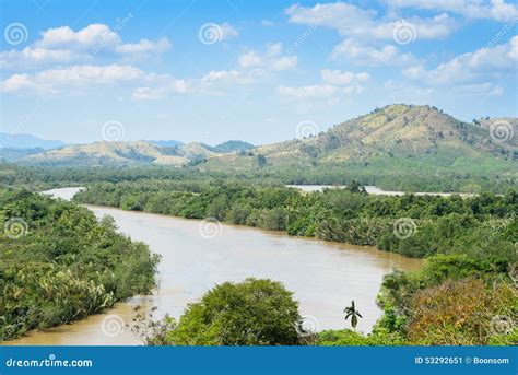 Kra Isthmus, Kra Buri River Forming A Natural Boundary Between Royalty ...