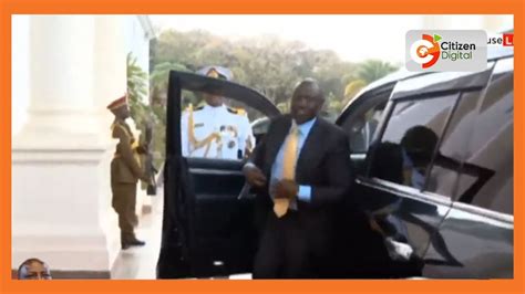 President William Ruto Arrives At State House Youtube