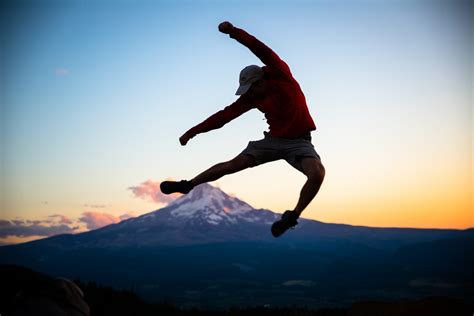 Free Images Silhouette Sunset Morning Jump Jumping Shadow