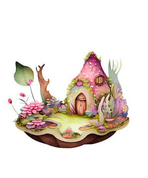 Free Fairy Garden Watercolor 22688302 Png With Transparent Background