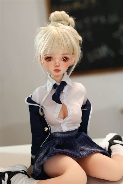 Fifi 1ft7 50cm Blonde Tiny Sex Doll With BJD Head NakeDoll