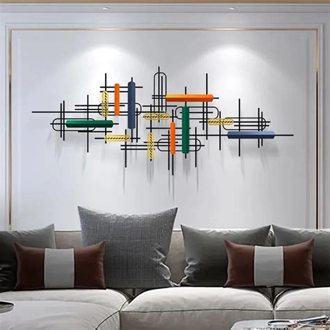 Multicolor Abstract Metal Wall Art Wall Design For Home Decoration