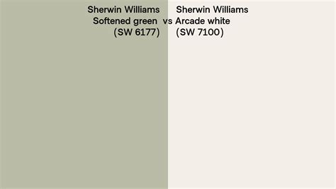 Sherwin Williams Softened Green Vs Arcade White Side By Side Comparison