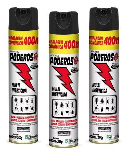 Kit 3 Unidades Poderoso Multi Inseticida 400ml 255g MercadoLivre