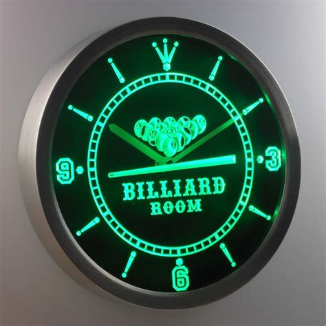 Grab this fantastic "Billiard Room LED Neon Wall Clock" For your home ...