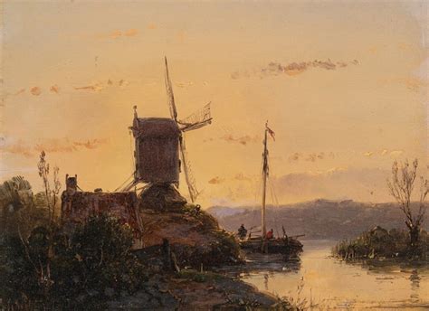 Landscape With A Mill By Andreas Schelfhout Artvee