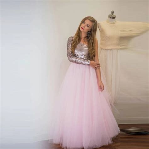 Light Soft Pink Tulle Skirt Elastic Waistline Custom Made A Line Floor