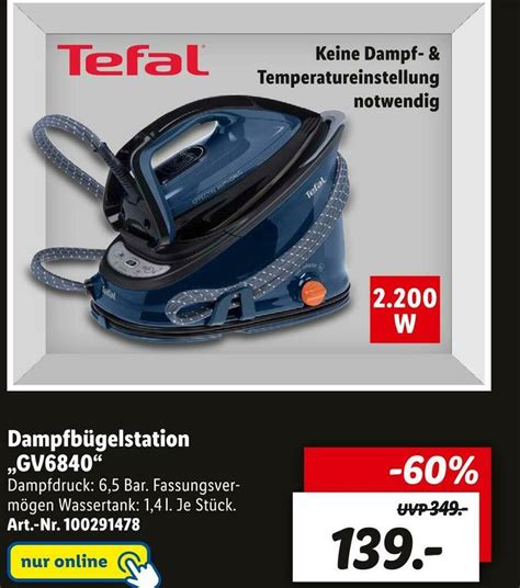 Tefal Dampfb Gelstation Gv Angebot Bei Lidl