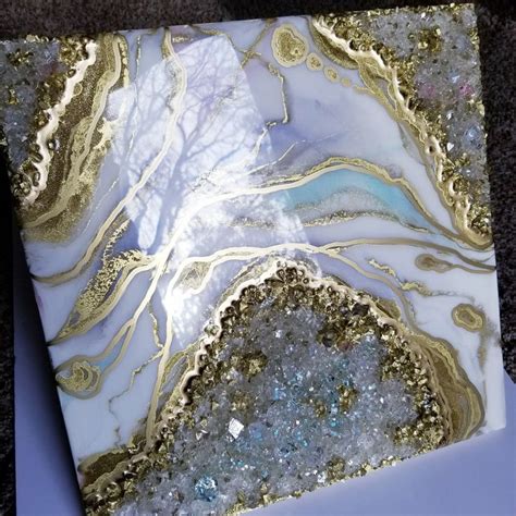 Geode Inspired Resin Epoxy Original Wall Art Resin Wall Art Etsy