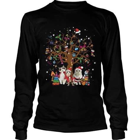 Meowy Merry Christmas Cats Christmas Tree Shirt