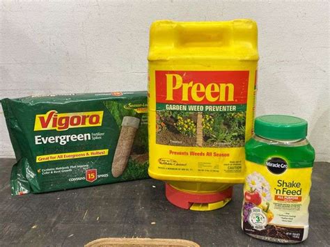 Preen Weed Preventer Miracle Gro Shaken Feed Plant Food Vigoro Eveegreen Fertilizer Spikes