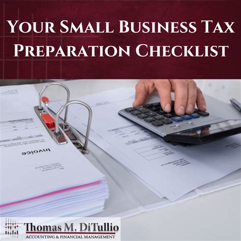 Your Small Business Tax Preparation Checklist Tmd Accounting