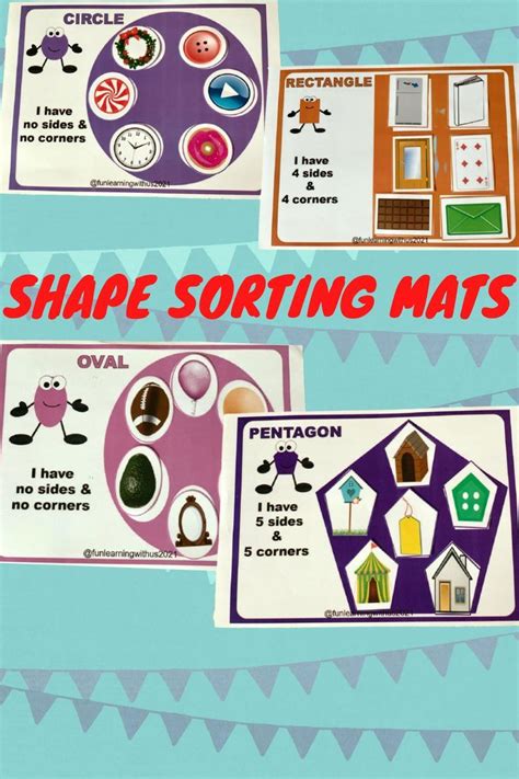 2d Shape Sorting Mats For Math Centers Shape Identify And Sorting Mats Shape Sorting Activities