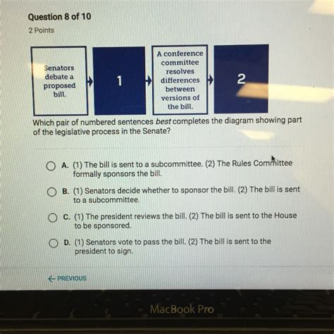 Which Pair Of Numbered Sentences Best Completes The Diagram Showing