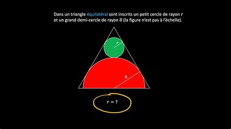 Défi de géométrie captivant vas tu trouver le rayon du petit cercle