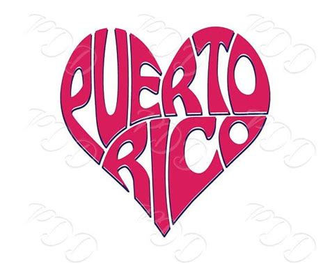 Puerto Rico Word Art Puerto Rico Svg Dxf Eps Png Puerto Etsy