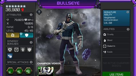 7 Star Rank 3 Bullseye Vs Rol Winter Soldier 40 Seconds Mcoc Youtube