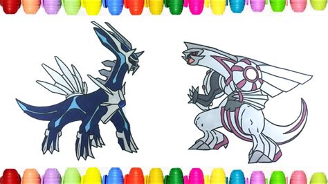 Legendary Pokemon Coloring Pages Palkia Dialga