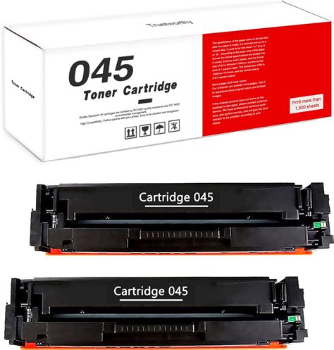 2 Black Cartridge 045 Black Toner Cartridge Replacement For Canon 045 Mf631cn